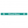 Jantex Slim Bin Label Gemengd Glas - Groen Afvalsticker