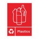Jantex Slim Bin Label Kunststoffen - Rood