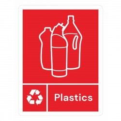 Jantex Slim Bin Label Kunststoffen - Rood