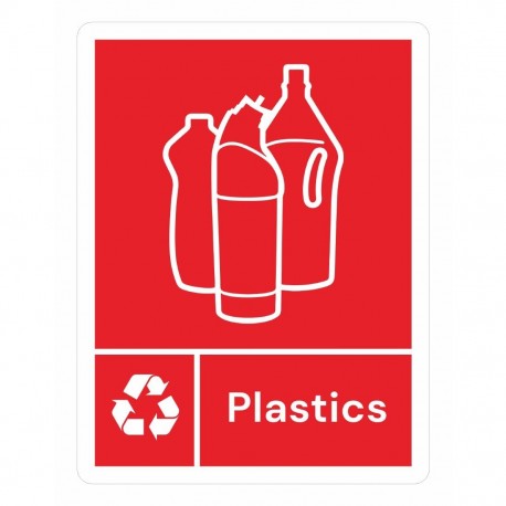 Jantex Slim Bin Label Kunststoffen - Rood