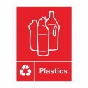 Jantex Slim Bin Label Kunststoffen - Rood
