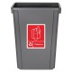 Jantex Slim Bin Label Kunststoffen - Rood