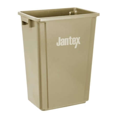 Jantex Smalle Afvalbak Beige 60L | Polypropyleen