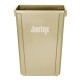 Jantex Smalle Afvalbak Beige 60L | Polypropyleen