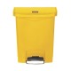 Rubbermaid Slim Jim Front Step pedaalemmer 30L geel - polyethyleen afvalbak