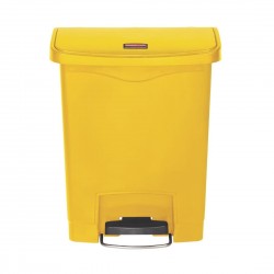 Rubbermaid Slim Jim Front Step pedaalemmer 30L geel - polyethyleen afvalbak