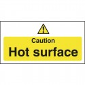 Vogue waarschuwingsbord 'Caution - Hot surface' vinyl 100x200mm