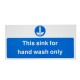 Vogue 'Hand Wash Only' Vinyl Sticker – Waarschuwingsbord Voedselveiligheid