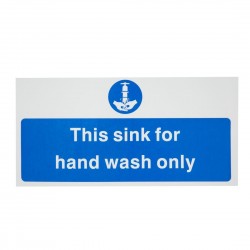 Vogue 'Hand Wash Only' Vinyl Sticker – Waarschuwingsbord Voedselveiligheid