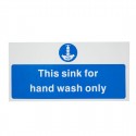 Vogue 'Hand Wash Only' Vinyl Sticker – Waarschuwingsbord Voedselveiligheid