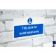 Vogue 'Hand Wash Only' Vinyl Sticker – Waarschuwingsbord Voedselveiligheid