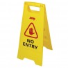 Jantex waarschuwingsbord "No entry" - geel vloerbord 64 cm
