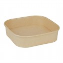 Fiesta Recycleerbare Vierkante Container Bodems 750ml – Bruin Papier (300 stuks)