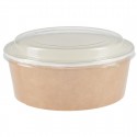 Colpac recyclebare kraft saladebakken met deksel groot 1300ml (150 stuks)