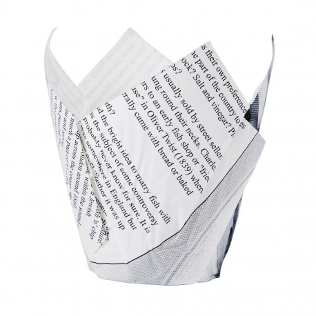 Chevler krantenprint frietpapier – bont frietzakje (1100 stuks)