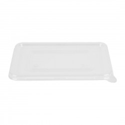 Fiesta Recycleerbare Deksels voor Bagasse-Containers - Helder PET (100 stuks)
