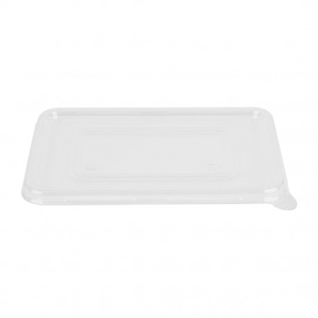 Fiesta Recycleerbare Deksels voor Bagasse-Containers - Helder PET (100 stuks)