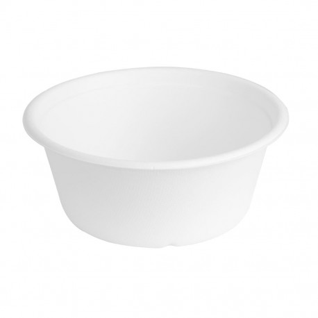 Fiesta Composteerbare Bagasse Kom Basis 750ml (50 stuks) - Wit