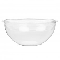 Vegware 185-serie composteerbare saladebakken 945ml – transparant PLA (300 stuks)