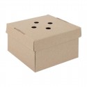 Fiesta Composteerbare Uitklapbare Hamburgerdozen – Bruin Karton (100 Stuks)