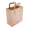 Fiesta Recyclable bruine papieren draagtassen klein met platte handvatten (250 stuks)