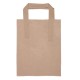 Fiesta Recyclable bruine papieren draagtassen klein met platte handvatten (250 stuks)