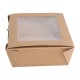 Fiesta Recyclable saladeboxen met PET venster 1600ml – Bruin (100 stuks)