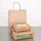 Fiesta Recyclable saladeboxen met PET venster 1600ml – Bruin (100 stuks)