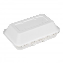 Fiesta Composteerbare Bagasse Voedselcontainers 400x335mm (200 stuks) - Wit
