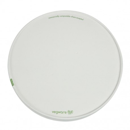 Vegware 185-serie composteerbare deksels wit – 300 stuks