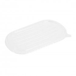 Fiesta Recyclebare PET Deksels voor Ovale Bagasse Containers – 100 stuks