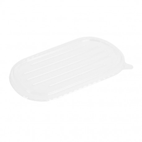 Fiesta Recyclebare PET Deksels voor Ovale Bagasse Containers – 100 stuks