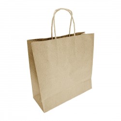 Fiesta Recyclable Bruine Papieren Draagtassen met Twist Handle - Klein (250 stuks)