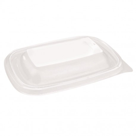 FastPac Deksels voor Kleine Rechthoekige Afhaalbakjes 500ml – Polypropyleen, Helder (300 stuks)