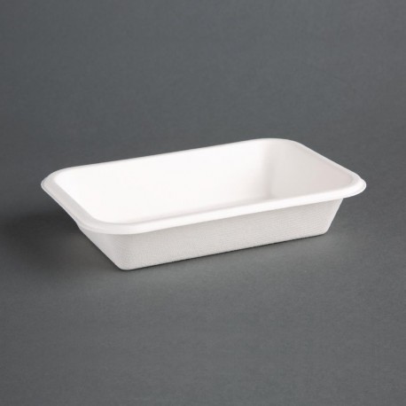 Fiesta Compostable composteerbare voedselbakjes 455ml – Bagasse, Wit (50 stuks)