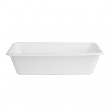 Fiesta Composteerbare Bagasse Afhaalbakjes Wit 650ml - Voordeelverpakking 100 stuks
