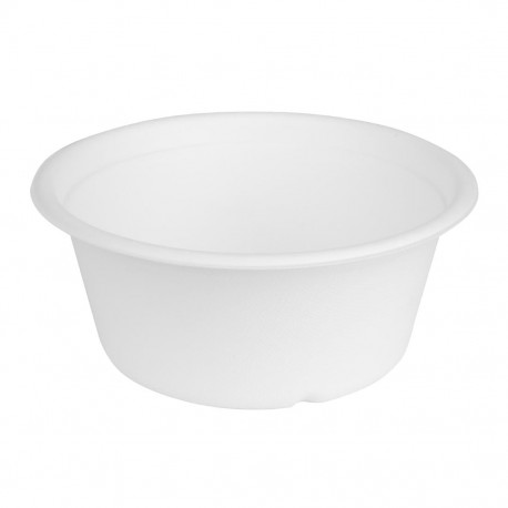 Fiesta Composteerbare Bagasse Kom Basis 400ml – Wit (50 stuks)