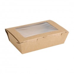 Fiesta Recyclable saladeboxen met PET venster 700ml - 200 stuks