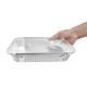 Fiesta Recyclebare Ondiepe Foliecontainers 1580ml (200 Stuks) - Zilveren Aluminium Bakjes