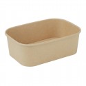 Fiesta Recyclable rechthoekige afhaalbakjes 750ml, bruin (300 stuks)