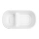 Fiesta Composteerbare Bagasse Ovale 2-Vak Container 900ml (100 stuks)