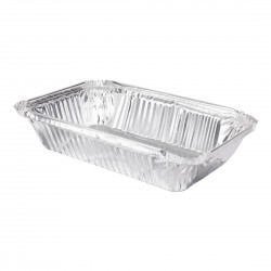 Fiesta Recyclebare Foliecontainers 725 ml – Aluminium Afhaalbakjes Zilver (500 Stuks)