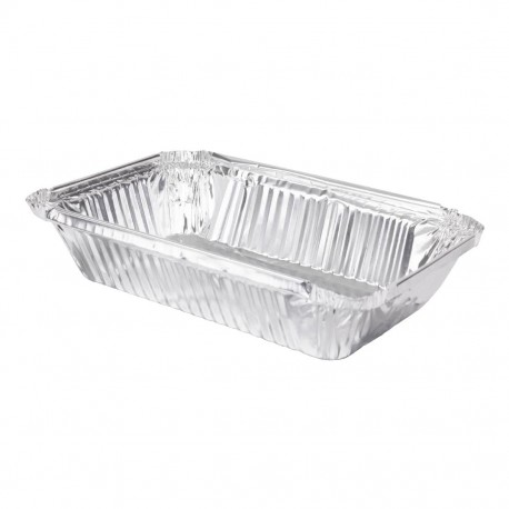 Fiesta Recyclebare Foliecontainers 725 ml – Aluminium Afhaalbakjes Zilver (500 Stuks)