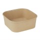 Fiesta Recycleerbare Vierkante Container Basissen 1200ml (300 stuks) - Bruin Papier