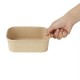 Fiesta Recycleerbare Vierkante Container Basissen 1200ml (300 stuks) - Bruin Papier