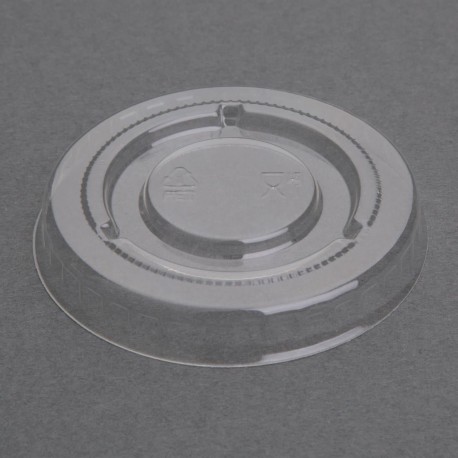 Fiesta Recyclable PET deksels voor bagasse sausbakjes - 1000 stuks, helder