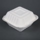 Fiesta Compostable bagasse hamburgerbakjes 152mm - Wit (500 stuks)