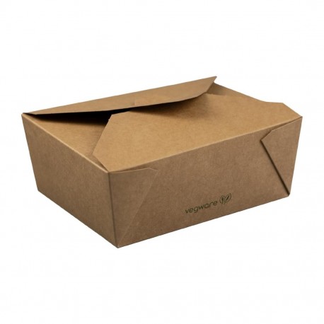 Vegware composteerbare kartonnen voedseldozen 1,8L bruin (180 stuks)
