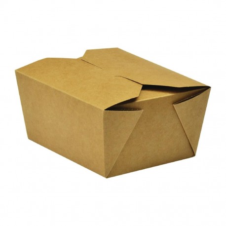 Vegware No.1 voedseldozen 700ml (450 stuks) – bruin karton