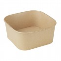 Fiesta Recycleerbare Vierkante Containerbodems 1400ml – Bruin Papier (300 stuks)